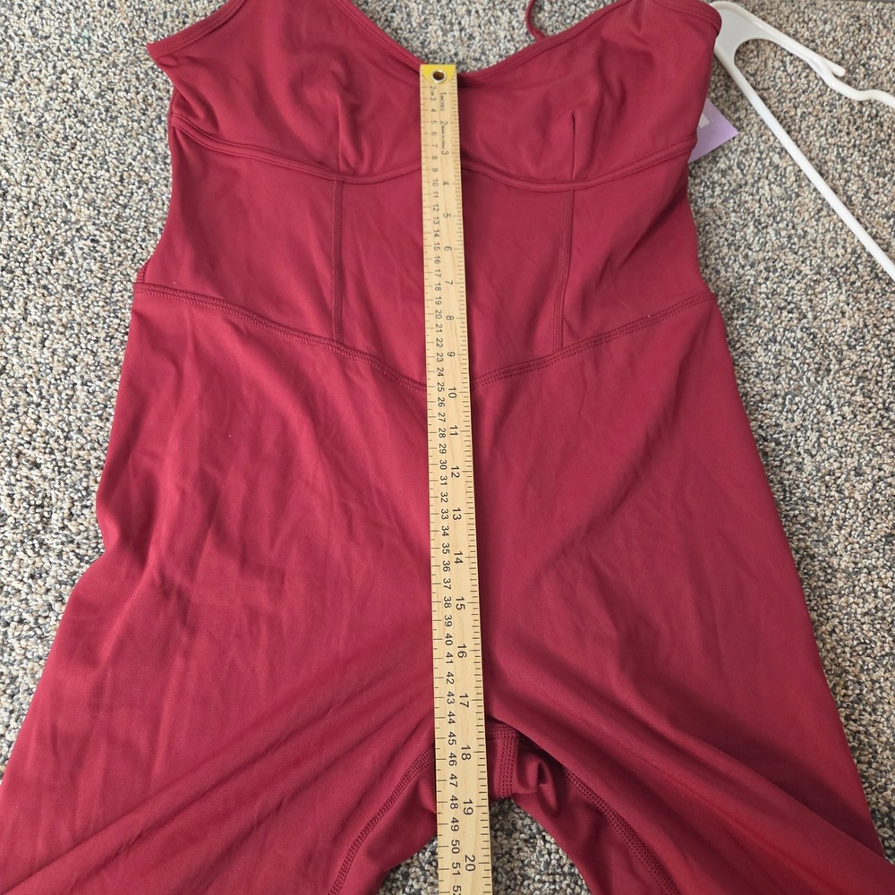 Joy Lab Wine Red Standard Fit Bodysuit Activewear Jumpsuit NWT Large - Picture 3 of 7